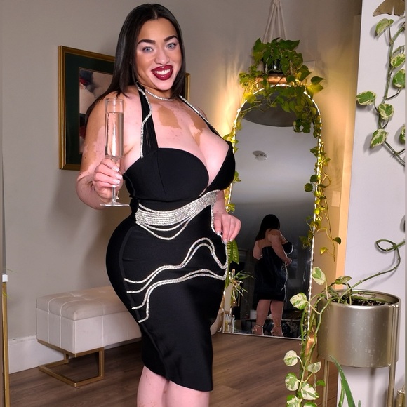 Fashion Nova Black Dress with Silver Detailing - Picture 5 of 5